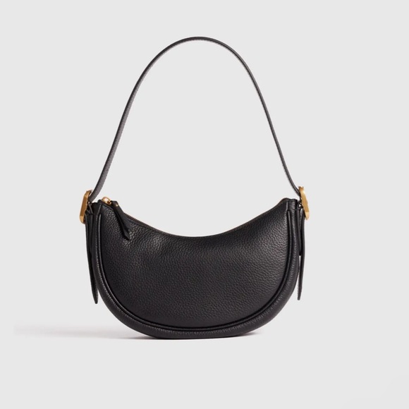 Quince Handbags - Italian Leather Mini Crescent Shoulder Bag